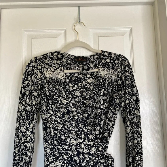 Anthropologie NAT NATALIE MARTIN Danika Wrapped Dress Size Small Long Sleeve - Picture 5 of 8